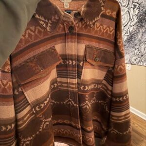 Cato Brown and Tan Patterned Jacket